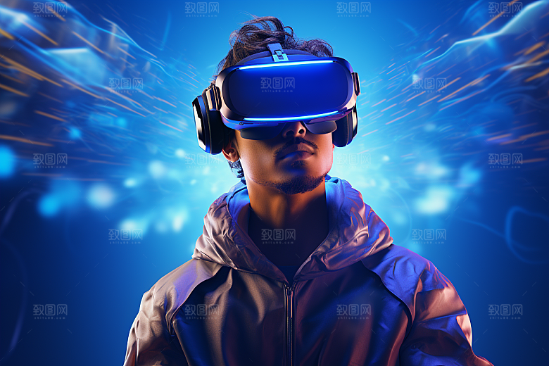 赛博VR眼镜科技科幻素材