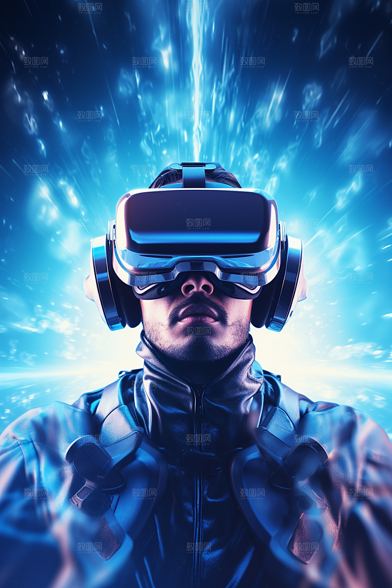 赛博VR眼镜信息技术科幻素材