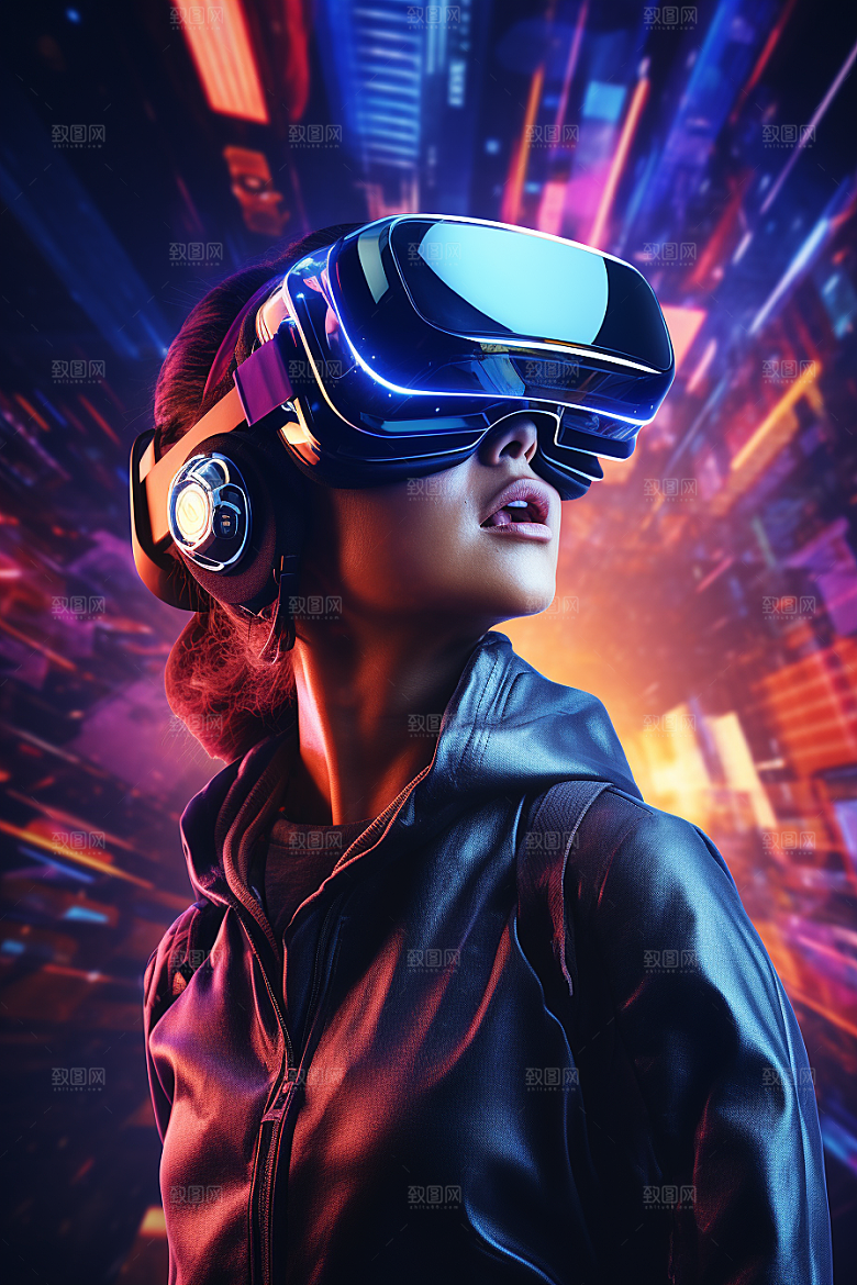 赛博VR眼镜未来科技素材