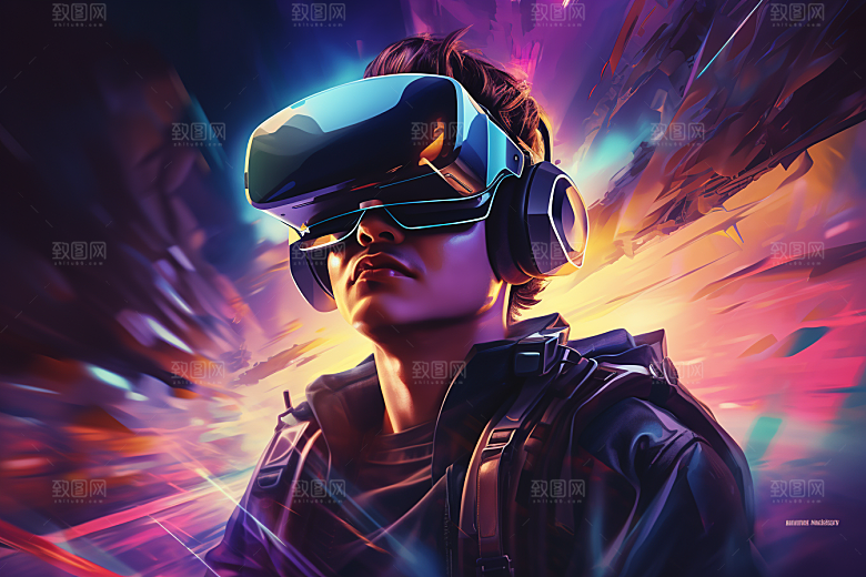 赛博VR眼镜科幻科技素材