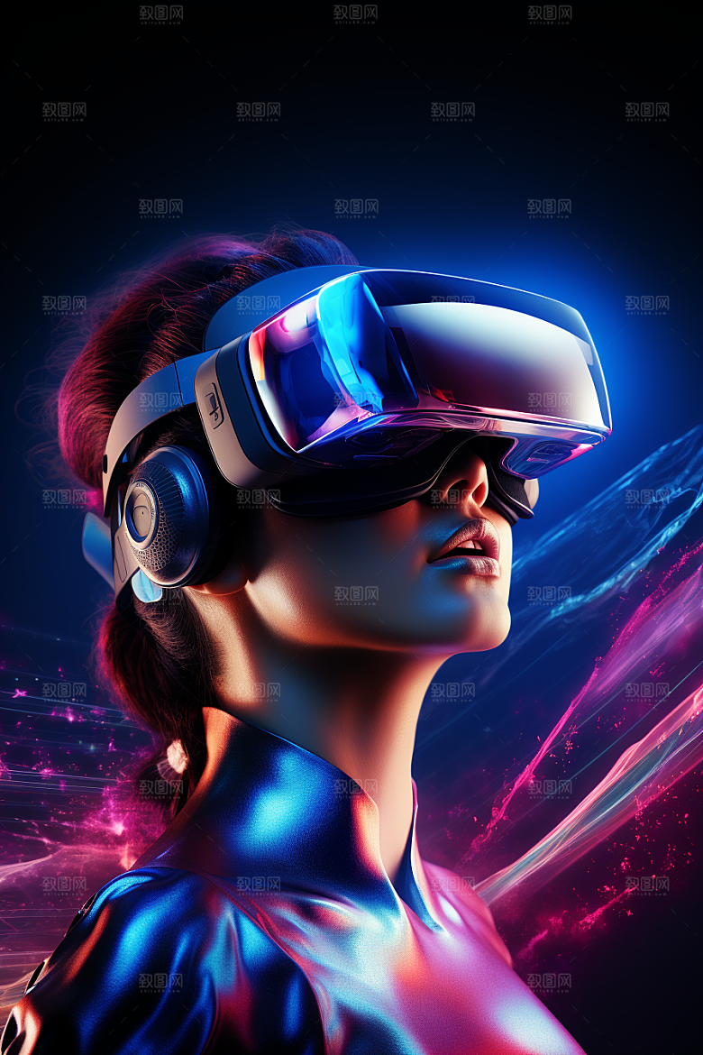 赛博VR眼镜科技科幻素材