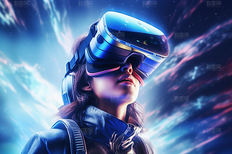 赛博VR眼镜未来电子设备素材