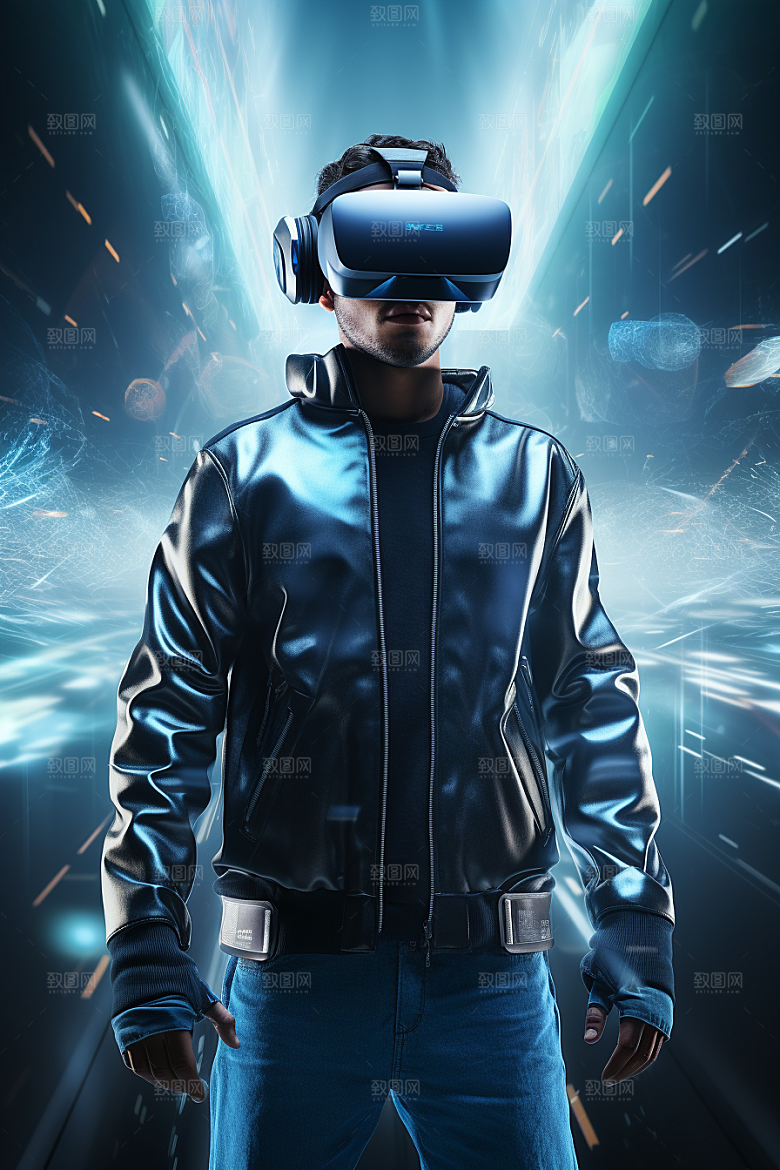 赛博VR眼镜信息技术科幻素材