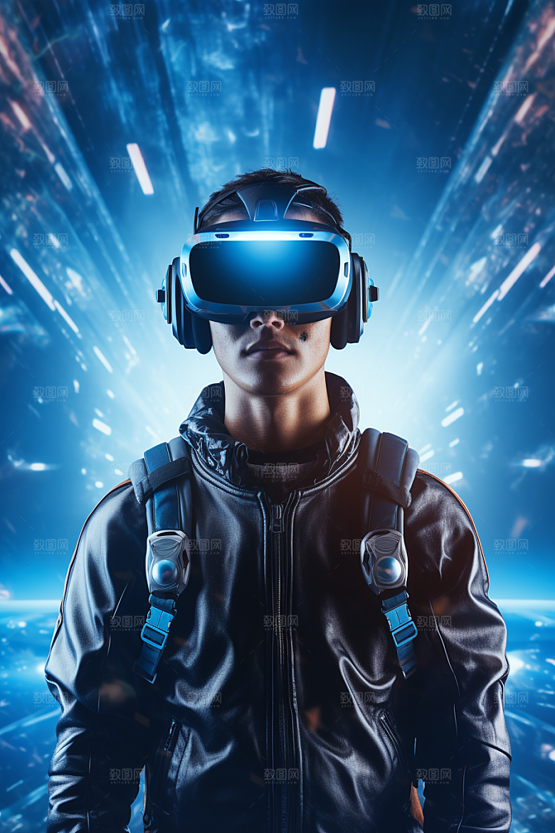 赛博VR眼镜信息技术赛博朋克素材