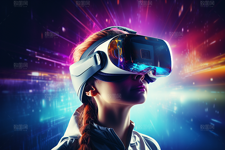 赛博VR眼镜信息技术赛博朋克素材