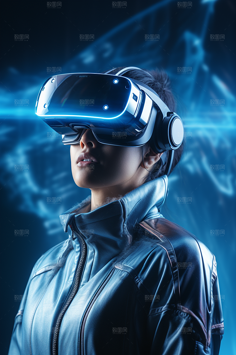 赛博VR眼镜信息技术高清素材