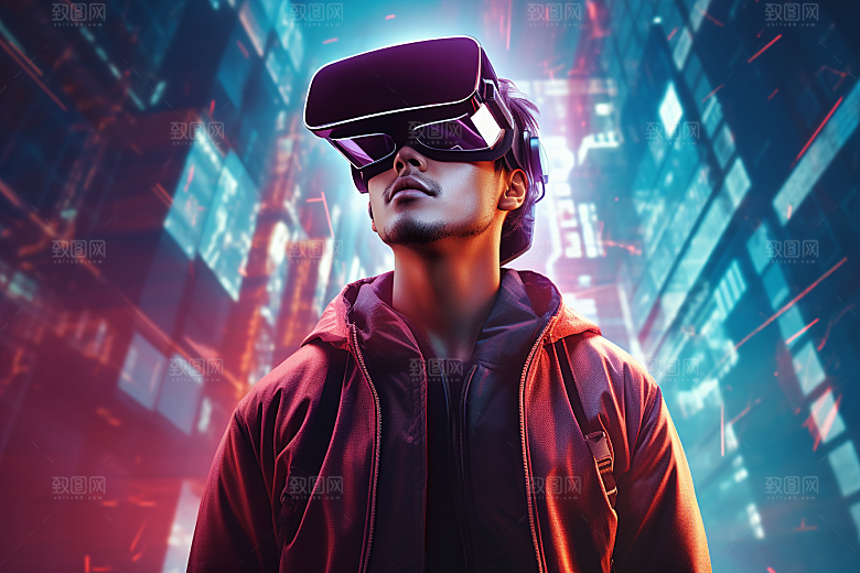 赛博VR眼镜光效未来素材