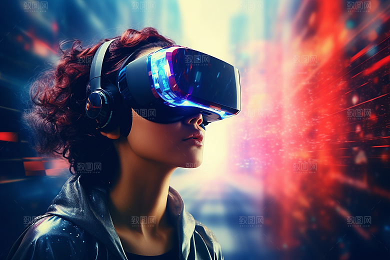 赛博VR眼镜高清信息技术素材
