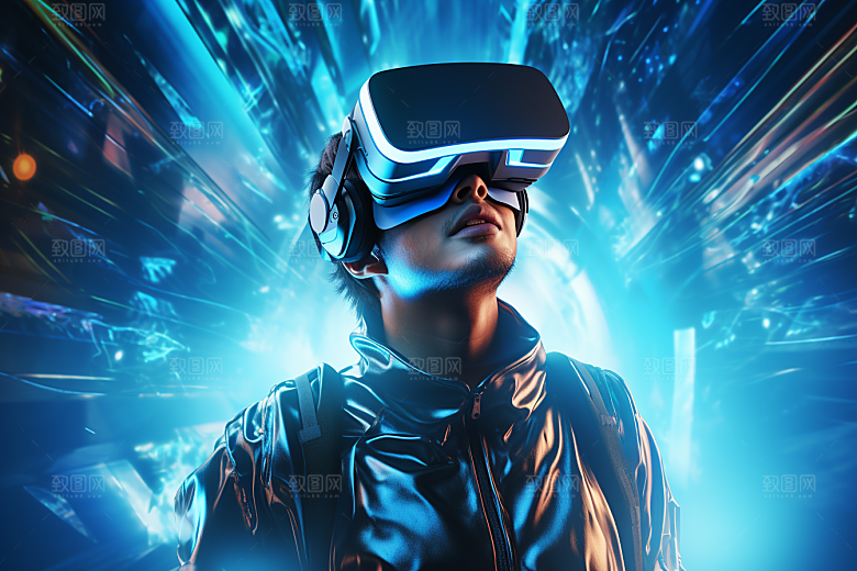 赛博VR眼镜信息技术时尚素材