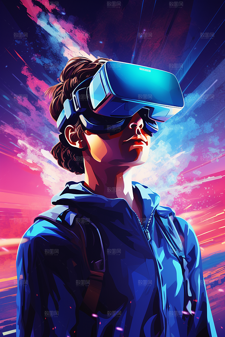 赛博VR眼镜电子设备科幻素材