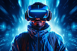 赛博VR眼镜科幻科技素材