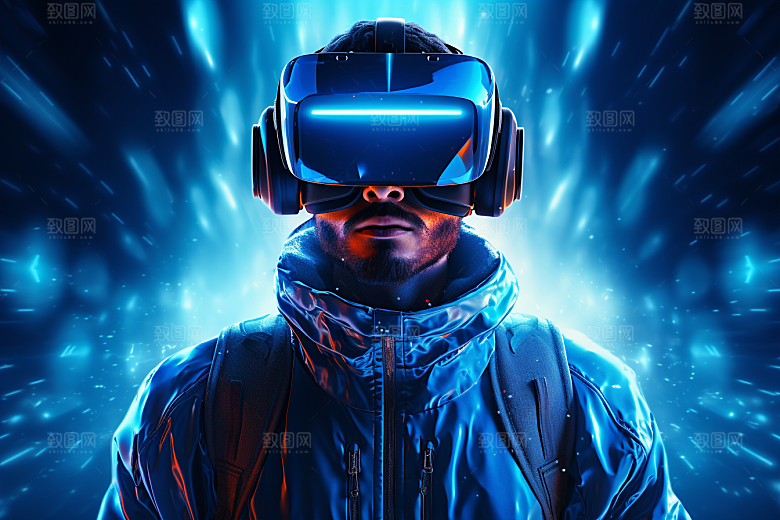 赛博VR眼镜科幻科技素材