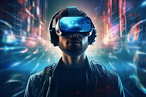 赛博VR眼镜高清科技素材