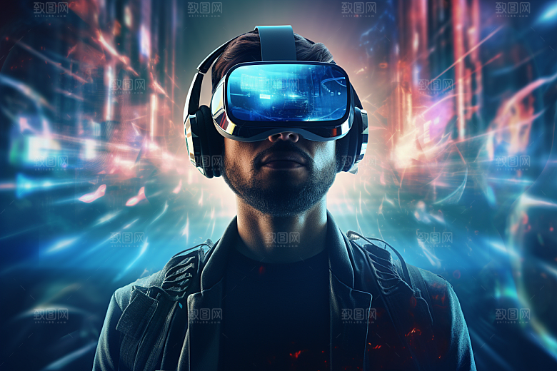 赛博VR眼镜高清科技素材
