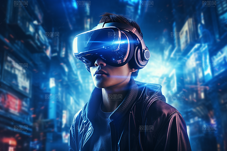 赛博VR眼镜电子设备科幻素材