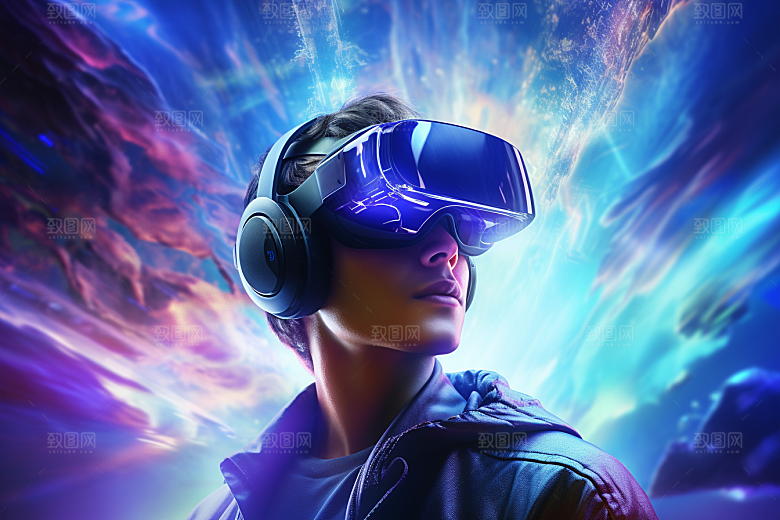 赛博VR眼镜头戴式眼镜高清素材