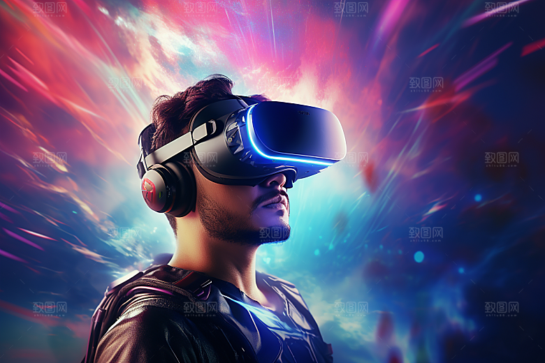 赛博VR眼镜夜之城信息技术素材
