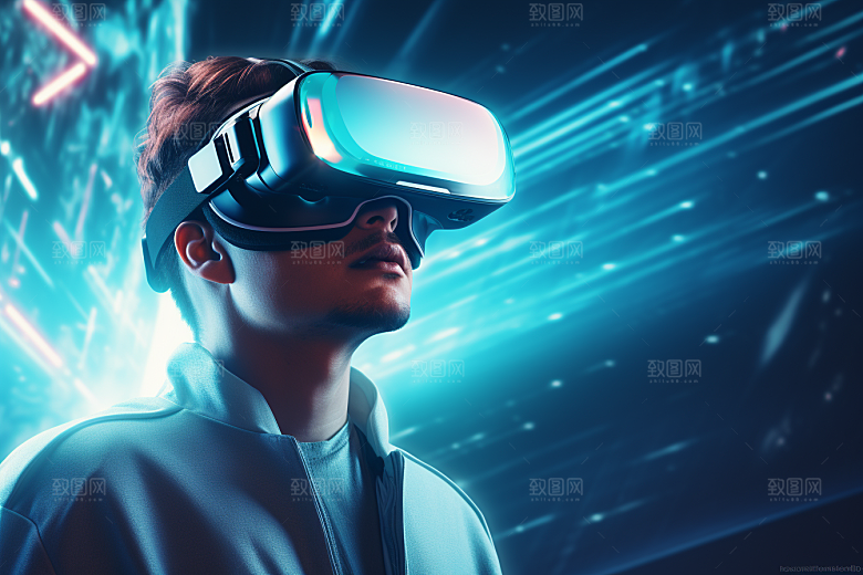 赛博VR眼镜电子设备科幻素材