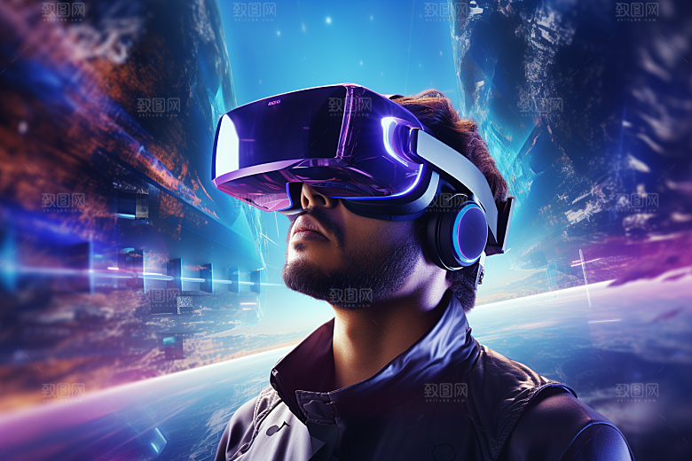 赛博VR眼镜信息技术赛博朋克素材