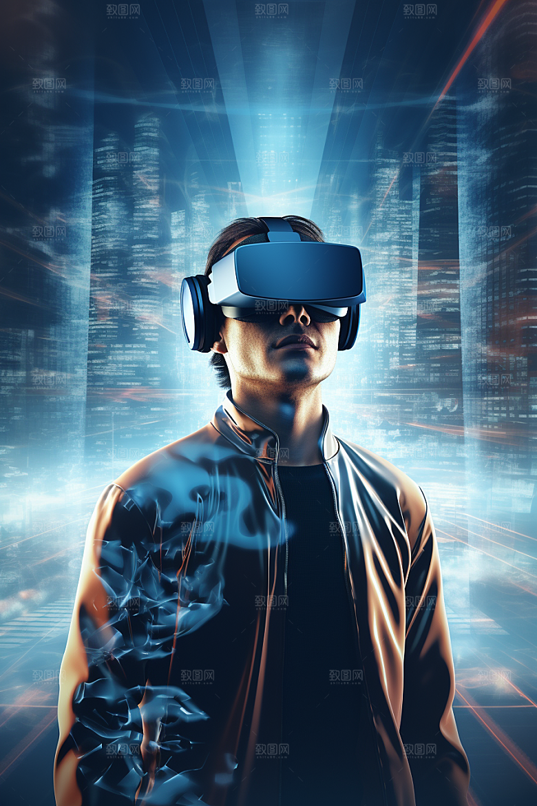 赛博VR眼镜科幻科技素材