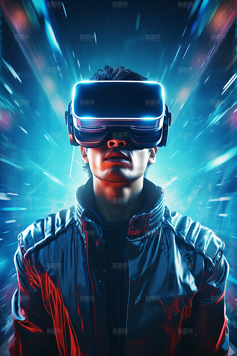 赛博VR眼镜电子设备赛博朋克素材