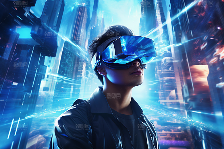 赛博VR眼镜赛博朋克科幻素材