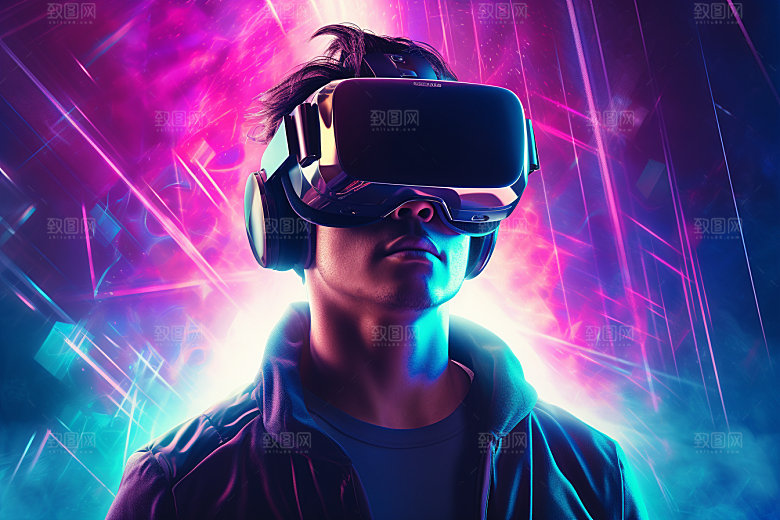 赛博VR眼镜赛博朋克头戴式眼镜素材