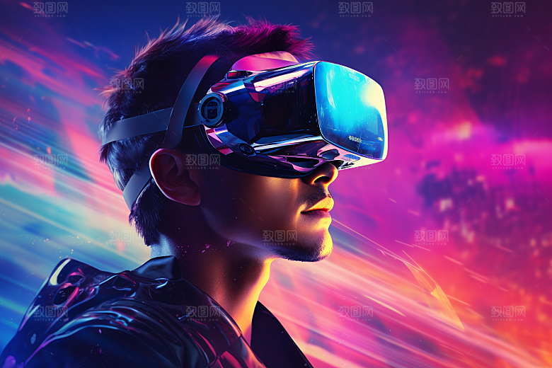 赛博VR眼镜时尚夜之城素材