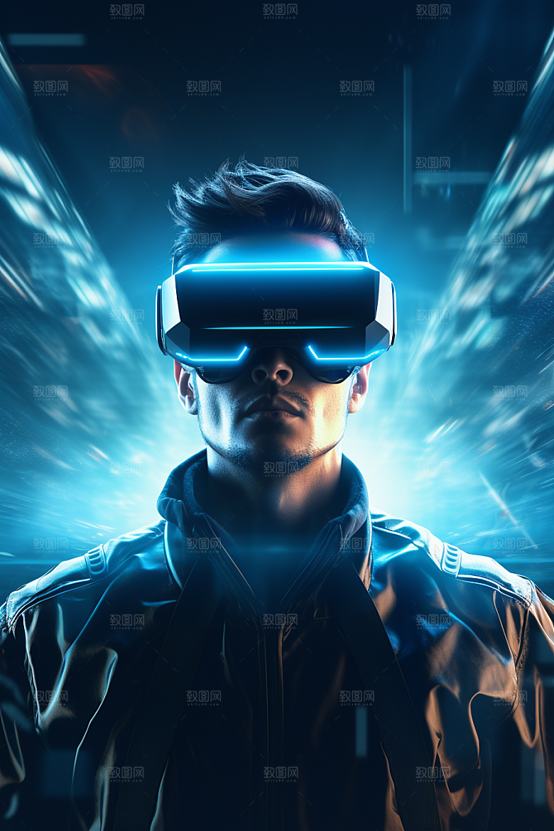 赛博VR眼镜未来赛博朋克素材
