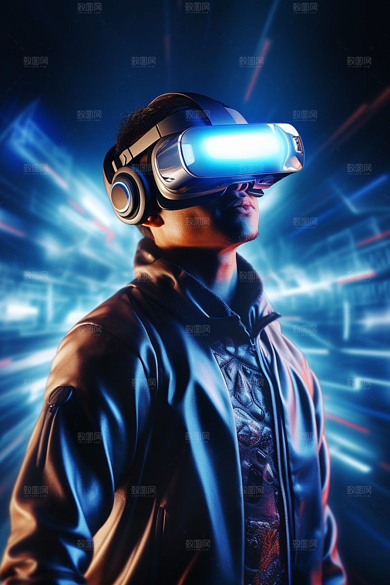 赛博VR眼镜电子设备高清素材