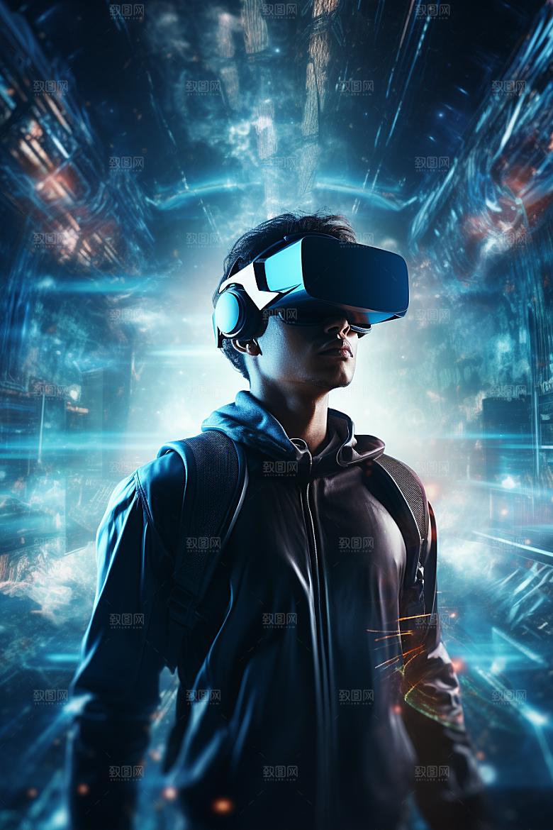 赛博VR眼镜信息技术电子设备素材