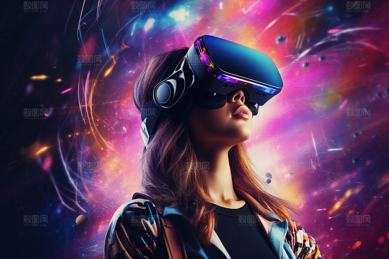 赛博VR眼镜科幻光效素材