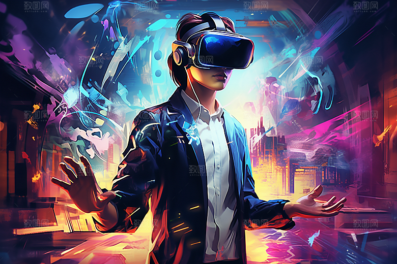 赛博VR眼镜科技电子设备素材