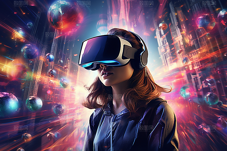 赛博VR眼镜科技赛博朋克素材