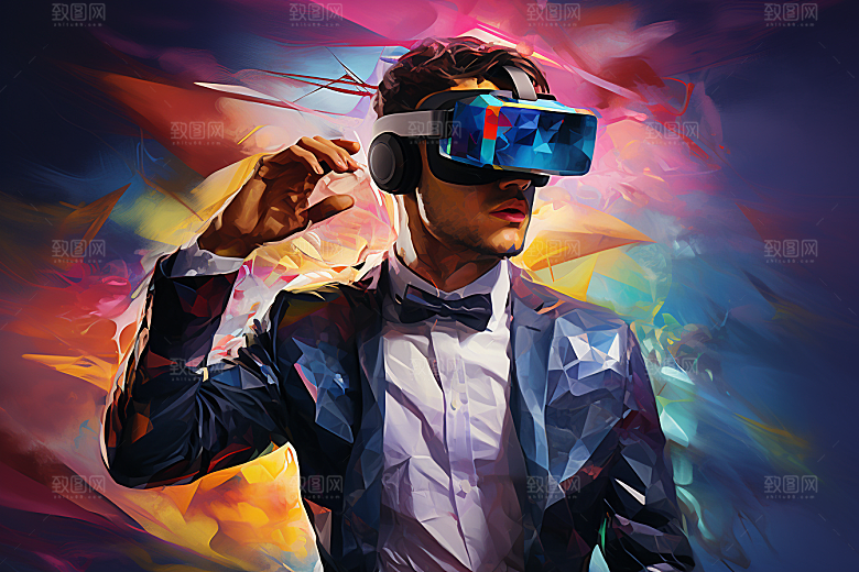 赛博VR眼镜信息技术电子设备素材