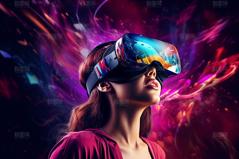 赛博VR眼镜电子设备时尚素材