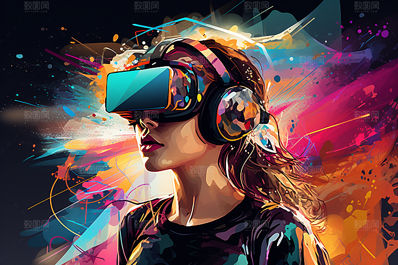 赛博VR眼镜赛博朋克科技素材
