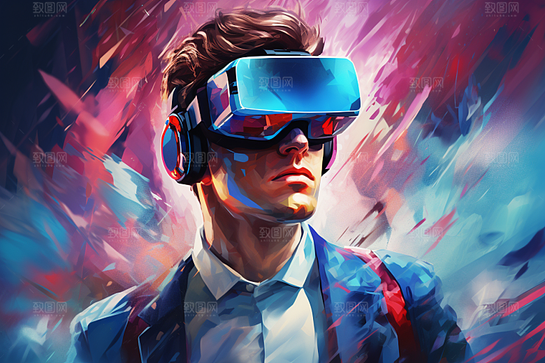 赛博VR眼镜科技未来素材