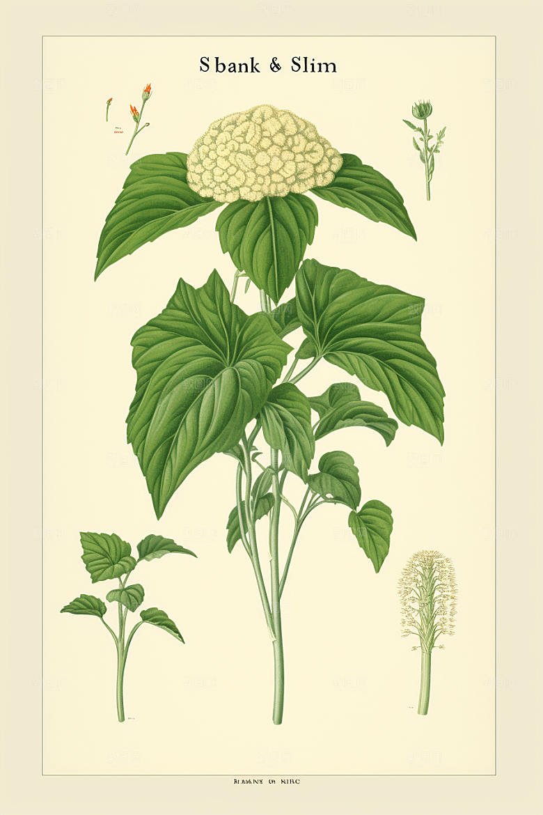 三七中医植物插画