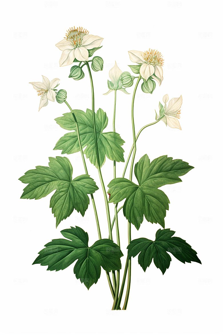 三七健康药方插画