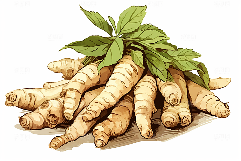 三七医疗植物插画