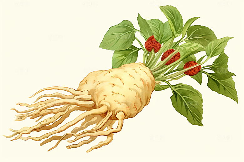 三七中医植物插画