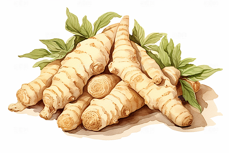 三七医学中草药插画