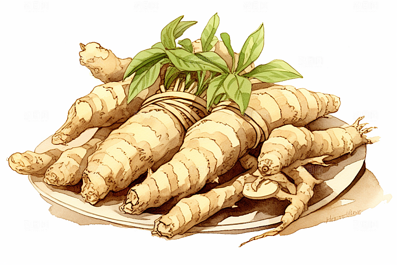 三七药方健康插画
