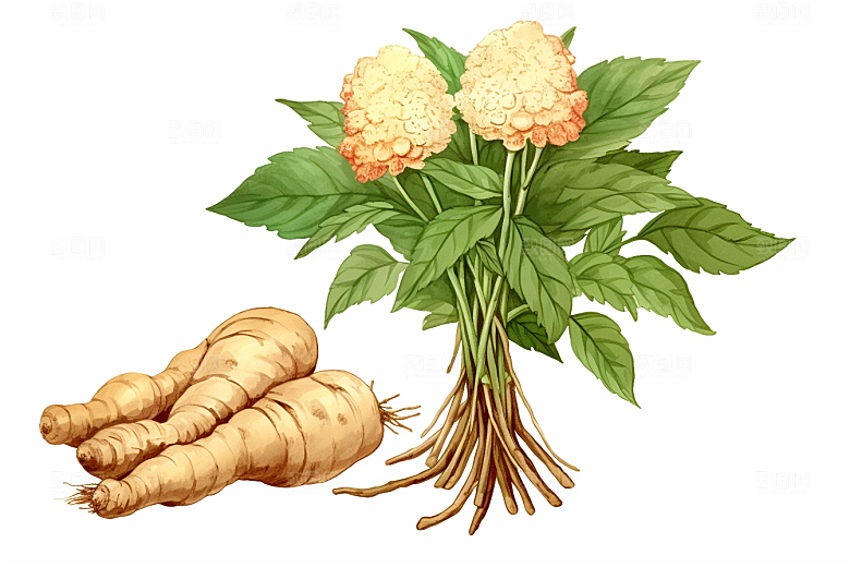 三七中医医疗插画