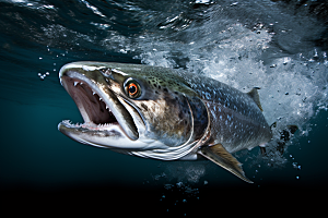 三文鱼鱼肉高清摄影图