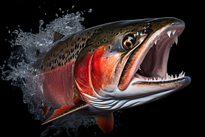 三文鱼鱼肉新鲜摄影图