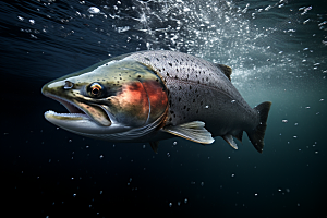 三文鱼美食海鲜摄影图
