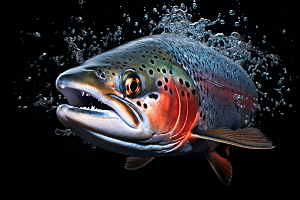三文鱼鱼肉新鲜摄影图