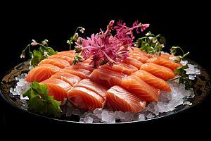 三文鱼鱼肉高清摄影图